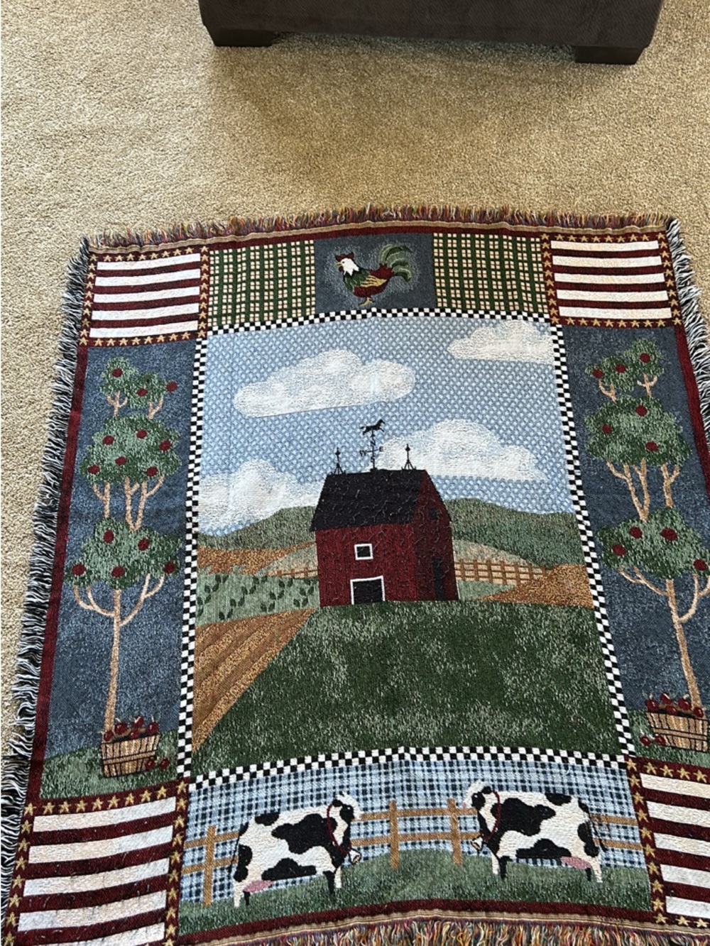 Vintage tapestry blanket